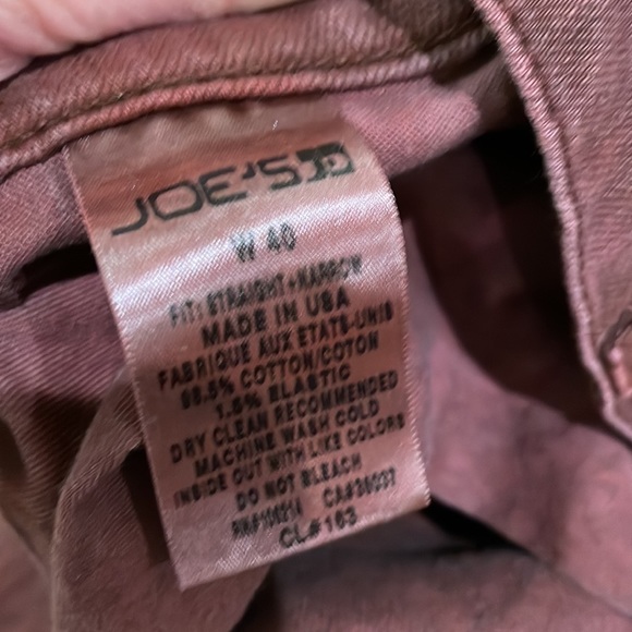 Men’s 40x32 Joe’s Jeans burgundy color - Picture 4 of 15